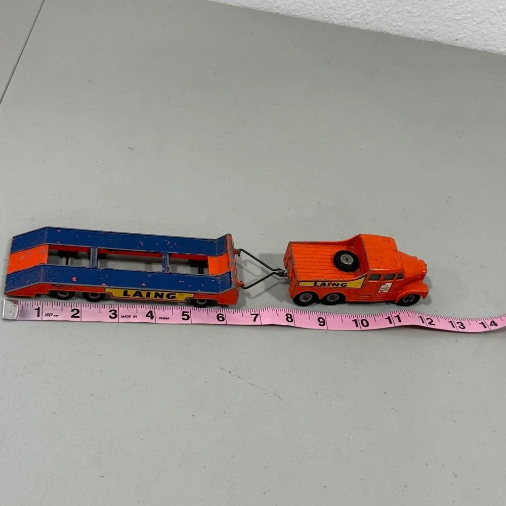 VTG Matchbox King Size No 8 Scammell 6x6 Tractor Laing Trailer Lesney England